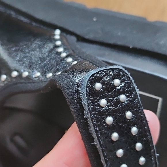 Dolce Vita Midnight Dubai Stud Crinkle Patent Leather Sandals - Picture 10 of 10